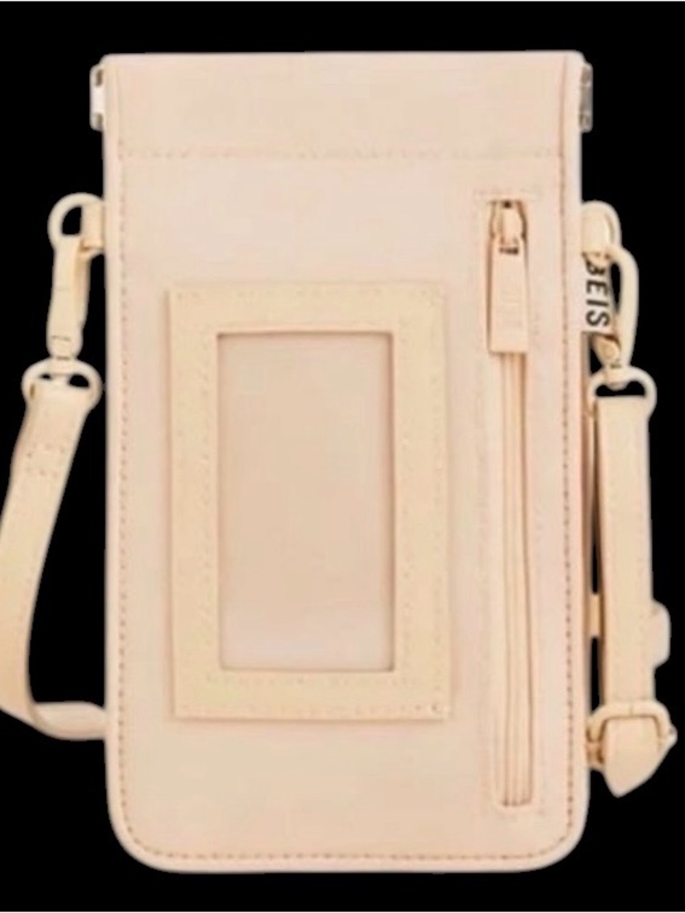 Beis The ID Crossbody Wallet Purse Bag With Leather Card Wallet Holder Beige